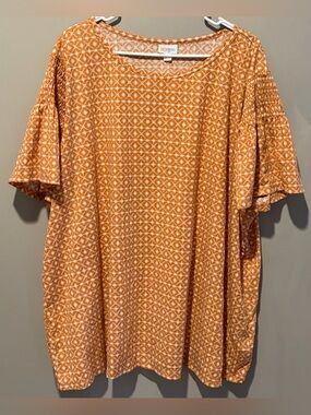 LuLaRoe Orange Geometric Style Tunic